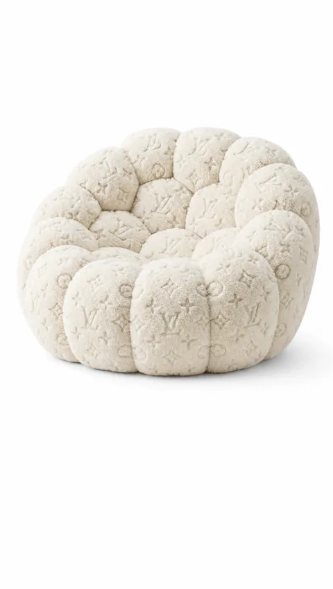 Monogram Lounge chair in Beige