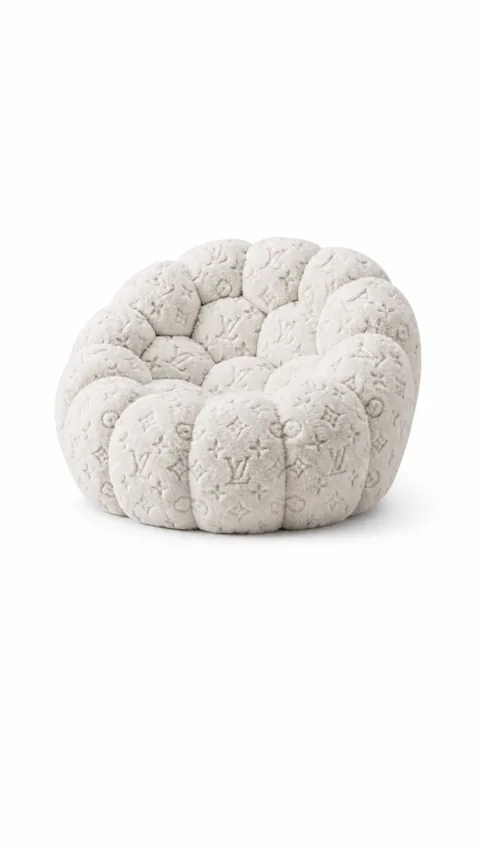 Monogram Lounge chair in White