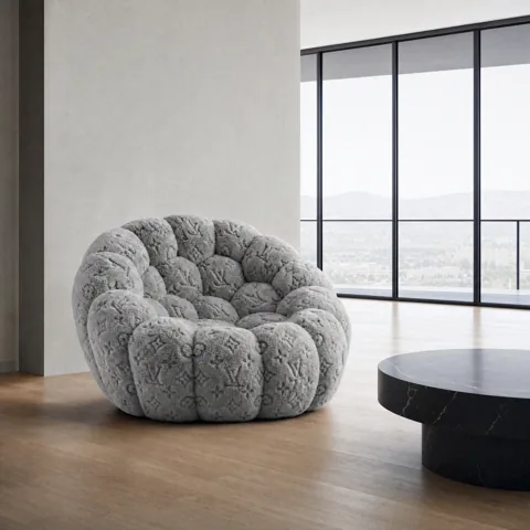 Grey colour story in a living room