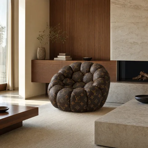 Brown & gold interior view