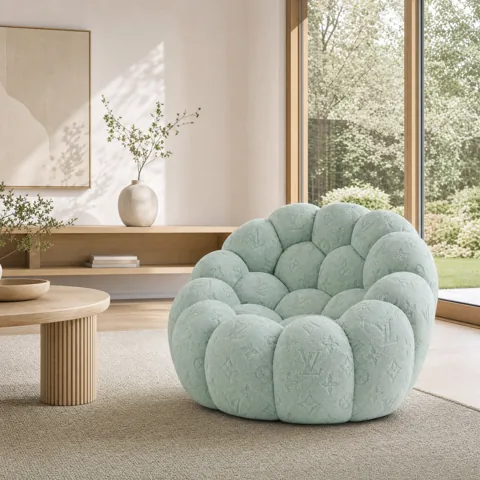 Pale mint interior view